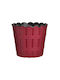 Click Planter Plastic Red 25x25x22cm.