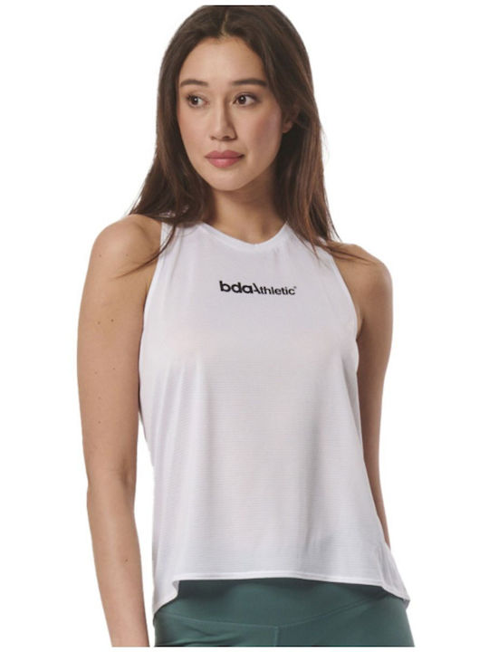 Body Action Women's Athletic Blouse Sleeveless Fast Drying White