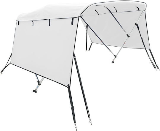 vidaXL Tenta Barca Aluminiu M183xL137cm Alb Culoare