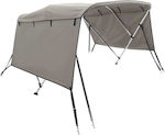 vidaXL Aluminium Boat Canopy Gray