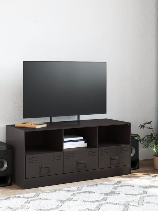 vidaXL TV-Ständer Metall Schwarz M99xP39xH44cm