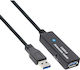 InLine USB 3.0 Кабел USB-A мъжки - USB-B женски Черен 10м 35655