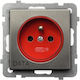 Ospel Sonata Single Walled Power Socket Silver
