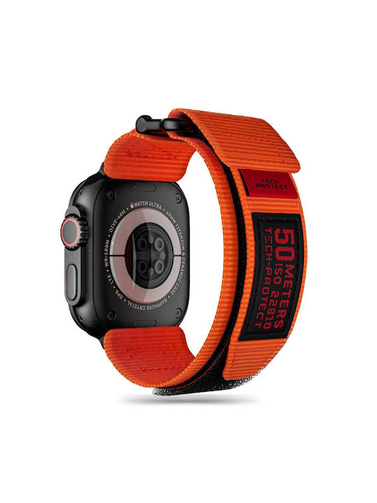 Tech-Protect Scout Pro Λουράκι Υφασμάτινο Πορτοκαλί (Apple Watch 42/44/45mm/Ultra 49mm)