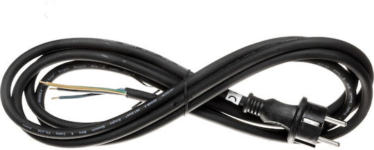 Emos Netzkabel Typ H05RR-F mit Kabeleigenschaften 1x25mm² in Schwarz Farbe 1m