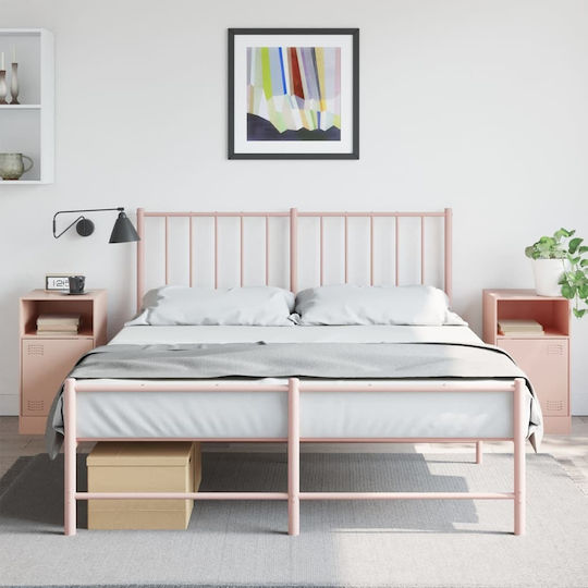 Комоди Метални Розов 2бр 34.5x39x62см