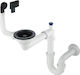 Deante Plastic Siphon Sink with Overflow and Output 32mm Gray