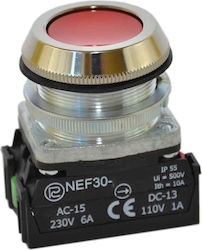 Promet Knopf Glocke in Rot Farbe