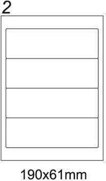 Emerson Self-Adhesive Rectangular A4 Labels 190x61mm