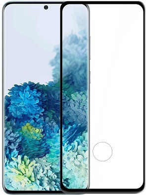 Fineblue 5D Vollflächig gehärtetes Glas Schwarz (Galaxy S20+)
