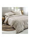Vesta Home Torino Coverlet Queen Size Cotton Sand 230x270cm