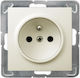 Ospel Impresja Single Walled Power Socket Ecru