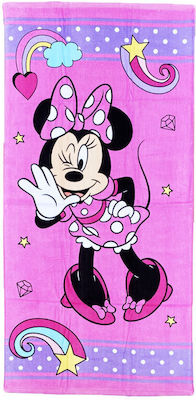 Setino Kinder-Strandtuch Lila Minnie 140x70cm