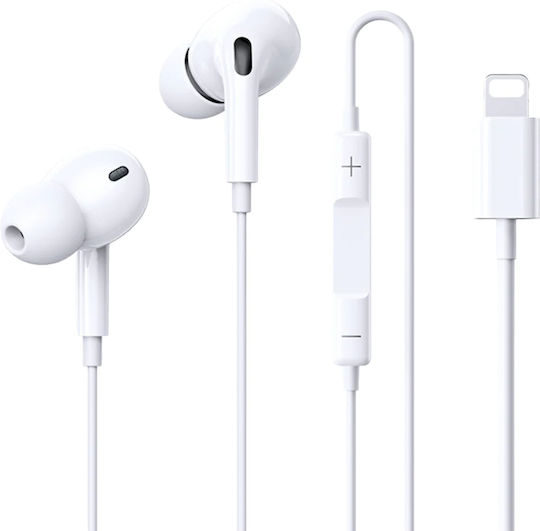 Remax RM-575i In-ear Handsfree Ακουστικά με Βύσμα Lightning Λευκό