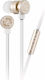 Guess In-Ear Freisprecheinrichtung Kopfhörer mit Stecker 3.5mm Gold