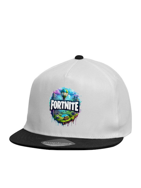 Beechfield Kids' Hat Jockey Fabric Fortnite Land White