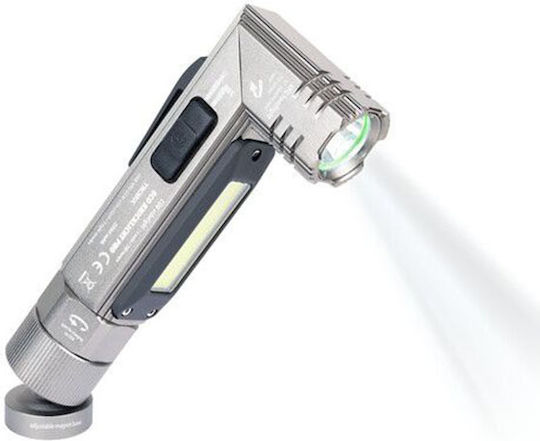 Troika Pro Rechargeable LED Flash Light IPX4 with Maximum Brightness 200lm