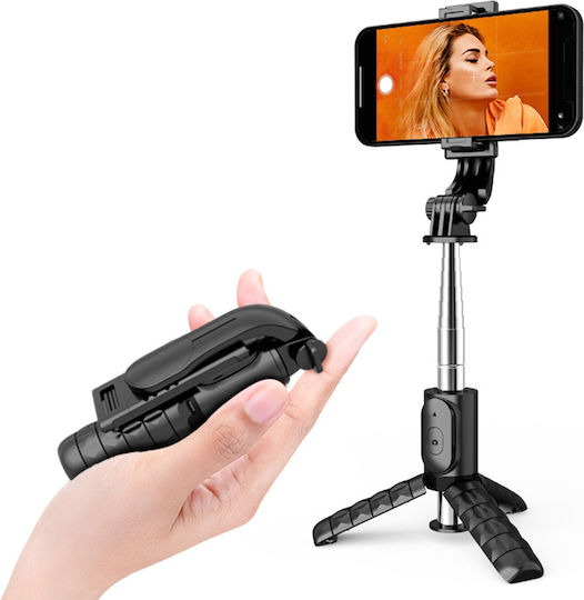 Techsuit Q11 Selfie-Stick Tripod für Handy Bluetooth Grau