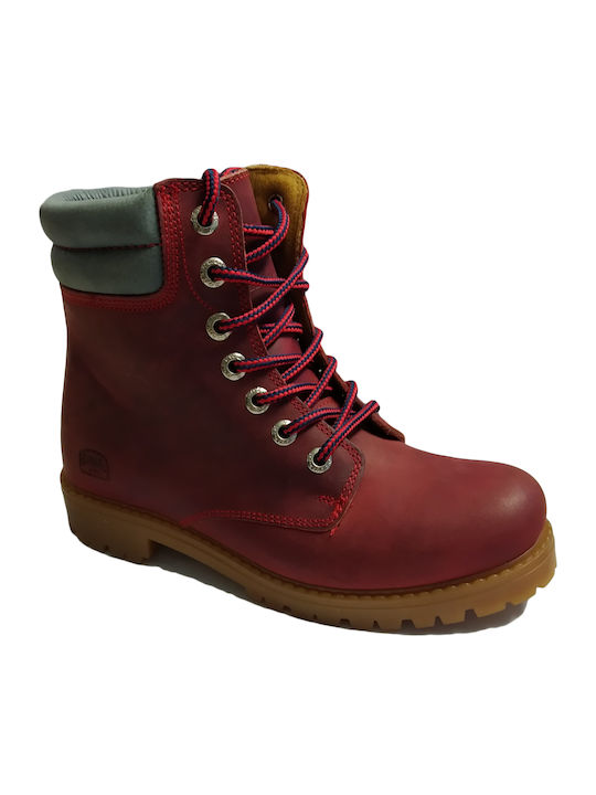 Adam's Shoes Leather Women's Ankle Boots Red