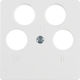 Hager Q.1 Q.3 Q.7 TV-Antenna Socket Front in White Color B_14841909