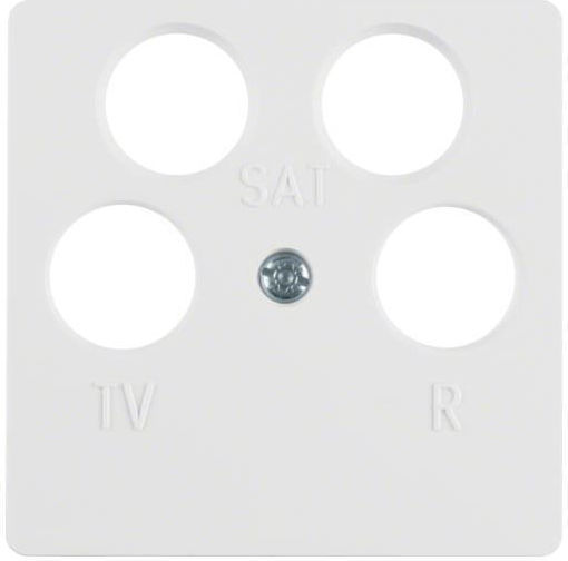 Hager TV-Antenna Socket Front in White Color 148409