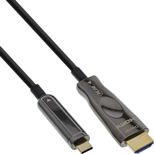InLine Cable HDMI male - HDMI male 50m Μαύρο