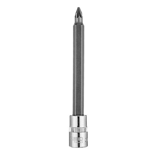 Neo Tools Spritzfilter Wasserhahn Bit-Stecknuss mit Kreuzschlitz-Bit und Antriebsvierkant 1/4'' Größe Pz1x87mm 1Stück