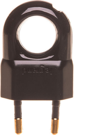 Legrand Stecker Bipolar mit Schalter und Ring Schwarz