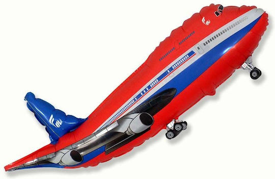 Balloon Foil Jumbo Red Airplane Shape 100cm