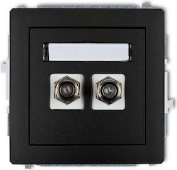 Karlik Satellite Antenna Socket in Black color 12DGF-2
