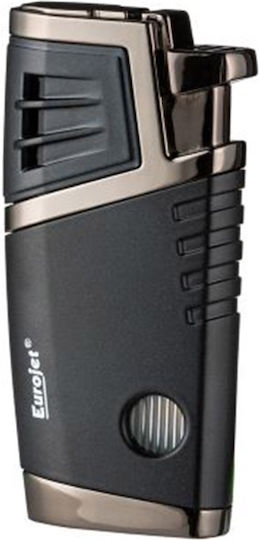 EuroJet Lighter Flame Windproof with Jet Flame in Black color