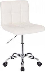 Salon Stools Wheeled Stool White