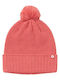 Pom Pom Beanie Γυναικείος Σκούφος Πλεκτός σε Ροζ χρώμα