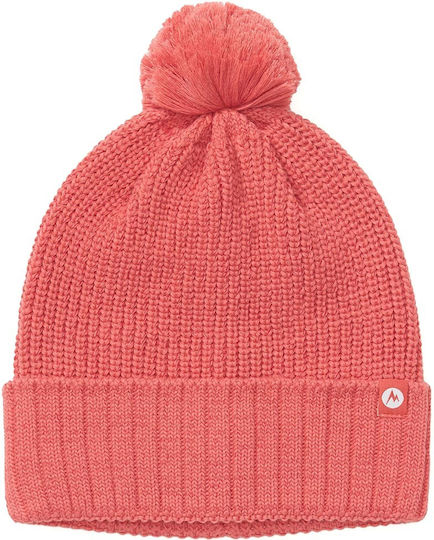 Pom Pom Beanie Frauen Beanie Gestrickt in Rosa Farbe