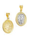 Papoulidis Jewellery Anhänger Kinder Amulett Beidseitig Konstantinato aus Gold 9K FY227-9