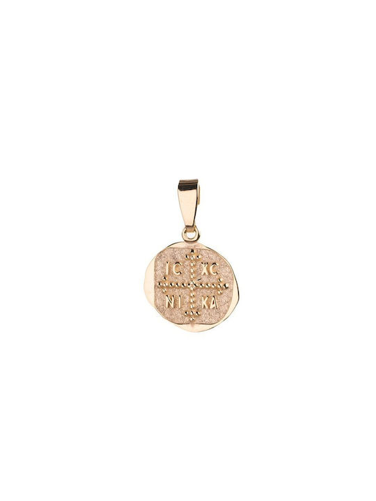 Paraxenies Pendant Kids Talisman Double Sided Constantine from Gold 14K GOLDFR05