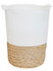 Mod8 Decorative Basket Fabric with Handles Beige 38x38x50cm