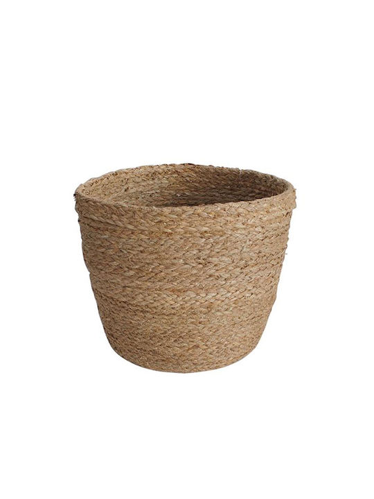 Decorative Basket Wicker with Handles Beige 37x37x32cm Mod8