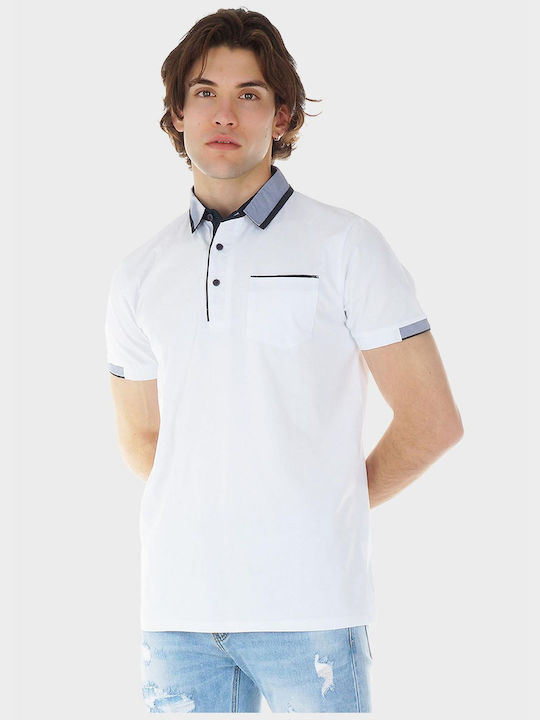 G Secret Ανδρική Μπλούζα Polo Λευκή