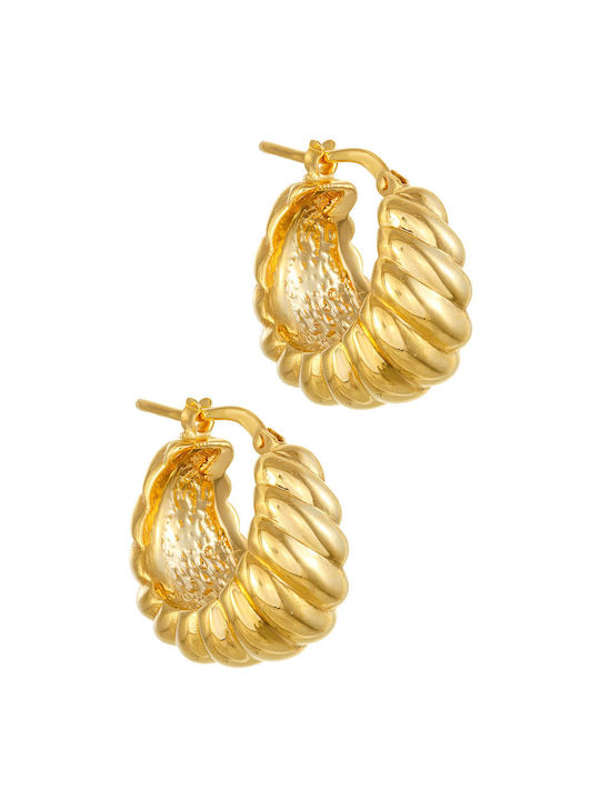 Kritsimis Earrings Hoops from Gold 14K