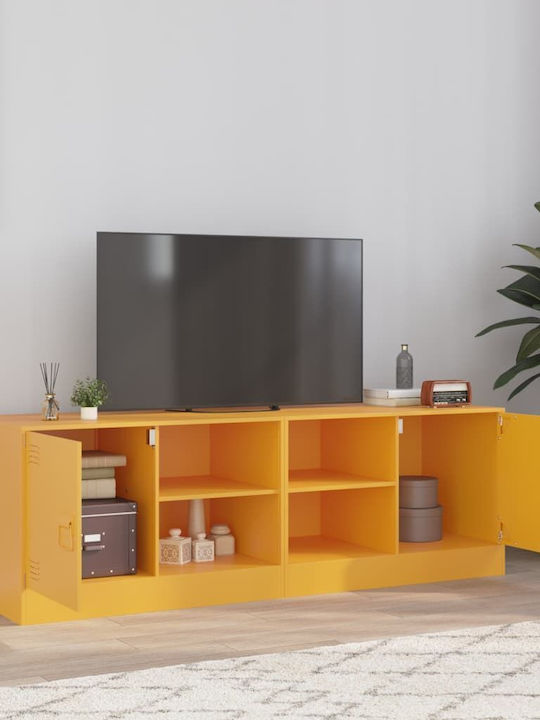 Шкаф за телевизор Метален Mustard Yellow Д134xШ39xВ44см