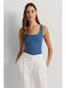 Ralph Lauren Women's Athletic Blouse Sleeveless Blue