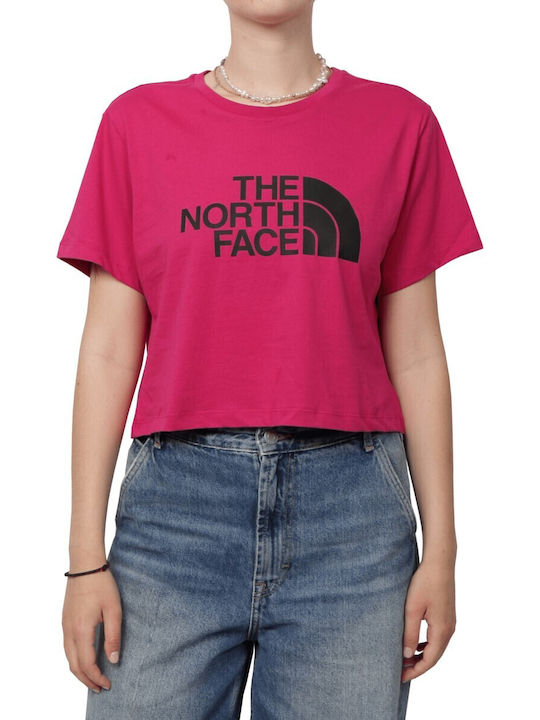 The North Face Γυναικείο Αθλητικό Crop T-shirt Φούξια