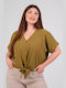 Lovesize Women's Blouse with V Neckline Ladi