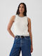 GAP Women's Summer Crop Top Sleeveless White