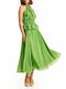 Forel High Waist Midi Skirt Cloche Lightgreen