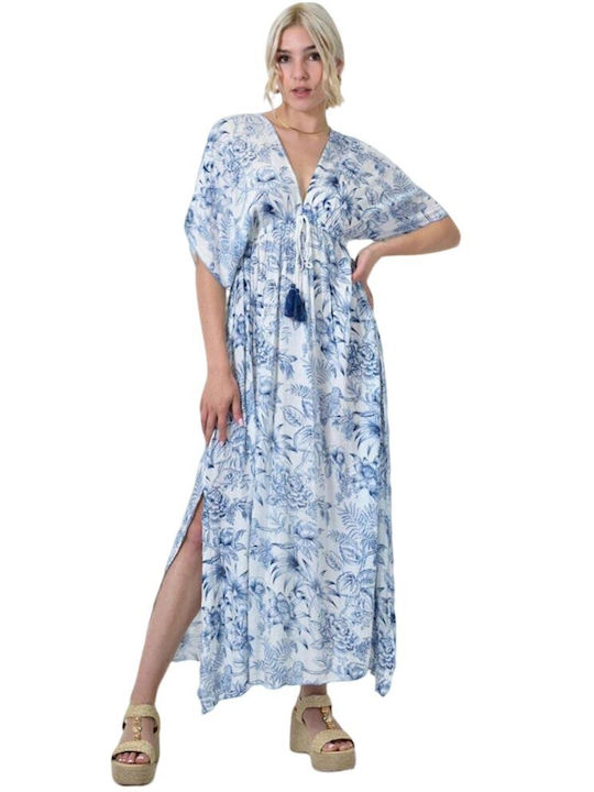 Potre Summer Maxi Evening Dress Blue