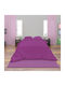 Dimcol Παπλωματοθήκη Βαμβακερή Υπέρδιπλη 220x240 Dark Magenta