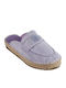 Flat Suede Mules σε Λιλά Χρώμα