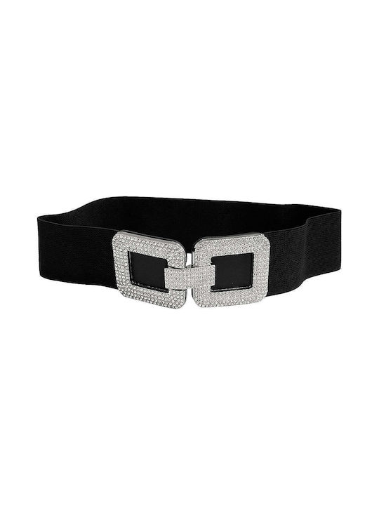 Ustyle Wide Elastic Women's Belt Black